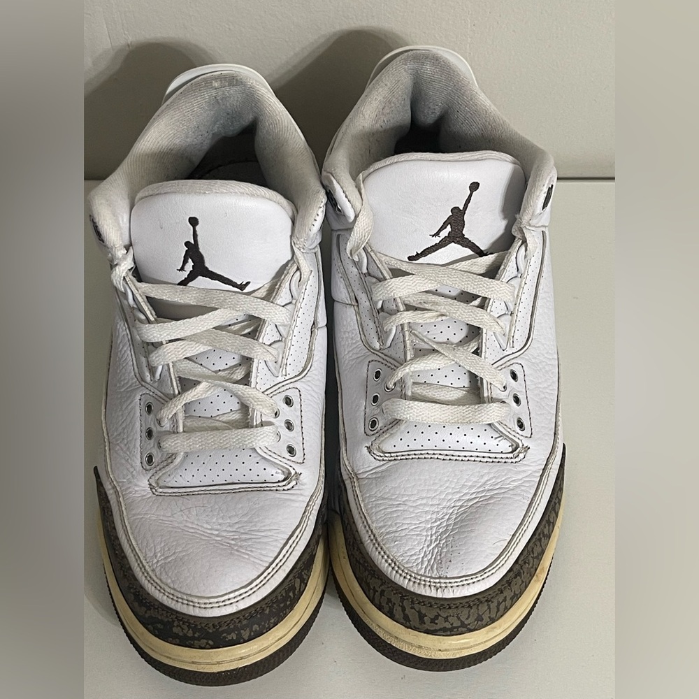 VTG Nike Air Jordan 3 Retro Mocha -White/Black/Brown Size 9.5 - Picture 4 of 7